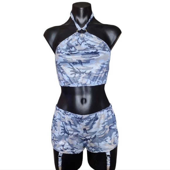 Bobbie Blue 2pc Halter Camo Size Small - Picture 1 of 5